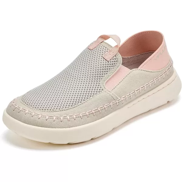 imageVIFUUR Womens Slip on Shoes Casual Comfortable Loafer Shoes SneakerGreypink