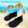 imageVIFUUR Kids Water Shoes Girls Boys Quick Dry Aqua Socks for Beach Swim Outdoor SportsA Black