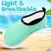 imageVIFUUR Kids Water Shoes Girls Boys Quick Dry Aqua Socks for Beach Swim Outdoor SportsA Green