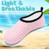 imageVIFUUR Kids Water Shoes Girls Boys Quick Dry Aqua Socks for Beach Swim Outdoor SportsA Pink
