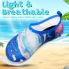 imageVIFUUR Kids Water Shoes Girls Boys Quick Dry Aqua Socks for Beach Swim Outdoor SportsAquamarine Blue