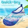 imageVIFUUR Kids Water Shoes Girls Boys Quick Dry Aqua Socks for Beach Swim Outdoor SportsAquamarine Blue