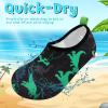 imageVIFUUR Kids Water Shoes Girls Boys Quick Dry Aqua Socks for Beach Swim Outdoor SportsBlackgreen