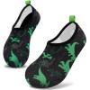 imageVIFUUR Kids Water Shoes Girls Boys Quick Dry Aqua Socks for Beach Swim Outdoor SportsBlackgreen