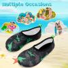 imageVIFUUR Kids Water Shoes Girls Boys Quick Dry Aqua Socks for Beach Swim Outdoor SportsBlackgreen
