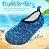 imageVIFUUR Kids Water Shoes Girls Boys Quick Dry Aqua Socks for Beach Swim Outdoor SportsBlue Fish