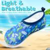 imageVIFUUR Kids Water Shoes Girls Boys Quick Dry Aqua Socks for Beach Swim Outdoor SportsCoconut Dinosaur