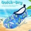 imageVIFUUR Kids Water Shoes Girls Boys Quick Dry Aqua Socks for Beach Swim Outdoor SportsCoconut Dinosaur