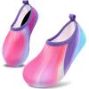 imageVIFUUR Kids Water Shoes Girls Boys Quick Dry Aqua Socks for Beach Swim Outdoor SportsColorful