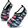 imageVIFUUR Kids Water Shoes Girls Boys Quick Dry Aqua Socks for Beach Swim Outdoor SportsColorful Fish