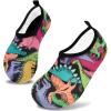 imageVIFUUR Kids Water Shoes Girls Boys Quick Dry Aqua Socks for Beach Swim Outdoor SportsDinosaur Colorful