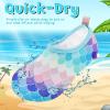 imageVIFUUR Kids Water Shoes Girls Boys Quick Dry Aqua Socks for Beach Swim Outdoor SportsFishscales Pink