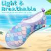 imageVIFUUR Kids Water Shoes Girls Boys Quick Dry Aqua Socks for Beach Swim Outdoor SportsFishscales Purple