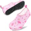 imageVIFUUR Kids Water Shoes Girls Boys Quick Dry Aqua Socks for Beach Swim Outdoor SportsFlamingopink