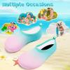 imageVIFUUR Kids Water Shoes Girls Boys Quick Dry Aqua Socks for Beach Swim Outdoor SportsGradient Pink