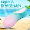 imageVIFUUR Kids Water Shoes Girls Boys Quick Dry Aqua Socks for Beach Swim Outdoor SportsGradient Pink