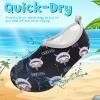 imageVIFUUR Kids Water Shoes Girls Boys Quick Dry Aqua Socks for Beach Swim Outdoor SportsGrey Shark