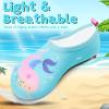 imageVIFUUR Kids Water Shoes Girls Boys Quick Dry Aqua Socks for Beach Swim Outdoor SportsMermaid