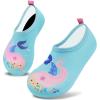 imageVIFUUR Kids Water Shoes Girls Boys Quick Dry Aqua Socks for Beach Swim Outdoor SportsMermaid