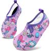 imageVIFUUR Kids Water Shoes Girls Boys Quick Dry Aqua Socks for Beach Swim Outdoor SportsMermaidPurple