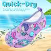imageVIFUUR Kids Water Shoes Girls Boys Quick Dry Aqua Socks for Beach Swim Outdoor SportsMermaidPurple