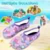 imageVIFUUR Kids Water Shoes Girls Boys Quick Dry Aqua Socks for Beach Swim Outdoor SportsMermaidPurple