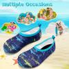 imageVIFUUR Kids Water Shoes Girls Boys Quick Dry Aqua Socks for Beach Swim Outdoor SportsPurple Yellow Fish