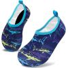 imageVIFUUR Kids Water Shoes Girls Boys Quick Dry Aqua Socks for Beach Swim Outdoor SportsPurple Yellow Fish