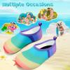 imageVIFUUR Kids Water Shoes Girls Boys Quick Dry Aqua Socks for Beach Swim Outdoor SportsRainbow