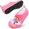imageVIFUUR Kids Water Shoes Girls Boys Quick Dry Aqua Socks for Beach Swim Outdoor SportsRainbowHorse