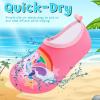 imageVIFUUR Kids Water Shoes Girls Boys Quick Dry Aqua Socks for Beach Swim Outdoor SportsRainbowHorse