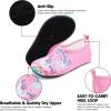 imageVIFUUR Kids Water Shoes Girls Boys Quick Dry Aqua Socks for Beach Swim Outdoor SportsRainbowUnicorn