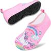 imageVIFUUR Kids Water Shoes Girls Boys Quick Dry Aqua Socks for Beach Swim Outdoor SportsRainbowUnicorn