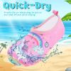 imageVIFUUR Kids Water Shoes Girls Boys Quick Dry Aqua Socks for Beach Swim Outdoor SportsRainbowUnicorn