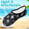 imageVIFUUR Kids Water Shoes Girls Boys Quick Dry Aqua Socks for Beach Swim Outdoor SportsRobot Black