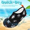 imageVIFUUR Kids Water Shoes Girls Boys Quick Dry Aqua Socks for Beach Swim Outdoor SportsRobot Black