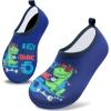 imageVIFUUR Kids Water Shoes Girls Boys Quick Dry Aqua Socks for Beach Swim Outdoor SportsSkateboard Dinosaur