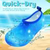 imageVIFUUR Kids Water Shoes Girls Boys Quick Dry Aqua Socks for Beach Swim Outdoor SportsStarry Blue