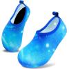 imageVIFUUR Kids Water Shoes Girls Boys Quick Dry Aqua Socks for Beach Swim Outdoor SportsStarry Blue