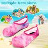 imageVIFUUR Kids Water Shoes Girls Boys Quick Dry Aqua Socks for Beach Swim Outdoor SportsStarrypink