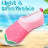 imageVIFUUR Kids Water Shoes Girls Boys Quick Dry Aqua Socks for Beach Swim Outdoor SportsStrawberry