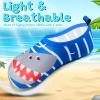 imageVIFUUR Kids Water Shoes Girls Boys Quick Dry Aqua Socks for Beach Swim Outdoor SportsStripes Sharks