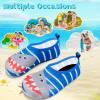 imageVIFUUR Kids Water Shoes Girls Boys Quick Dry Aqua Socks for Beach Swim Outdoor SportsStripes Sharks