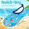 imageVIFUUR Kids Water Shoes Girls Boys Quick Dry Aqua Socks for Beach Swim Outdoor SportsUnderwater Blue