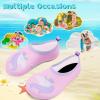 imageVIFUUR Kids Water Shoes Girls Boys Quick Dry Aqua Socks for Beach Swim Outdoor SportsUnicorn Purple