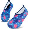 imageVIFUUR Kids Water Shoes Girls Boys Quick Dry Aqua Socks for Beach Swim Outdoor SportsWhale Bluepink