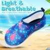 imageVIFUUR Kids Water Shoes Girls Boys Quick Dry Aqua Socks for Beach Swim Outdoor SportsWhale Bluepink