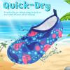 imageVIFUUR Kids Water Shoes Girls Boys Quick Dry Aqua Socks for Beach Swim Outdoor SportsWhale Bluepink