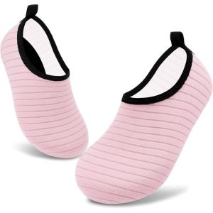 imageVIFUUR Kids Water Shoes Girls Boys Quick Dry Aqua Socks for Beach Swim Outdoor SportsA Pink