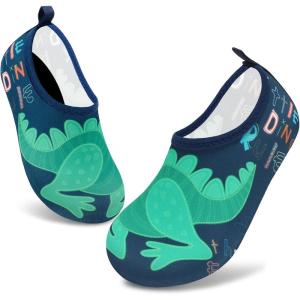 imageVIFUUR Kids Water Shoes Girls Boys Quick Dry Aqua Socks for Beach Swim Outdoor SportsBigdinosaur